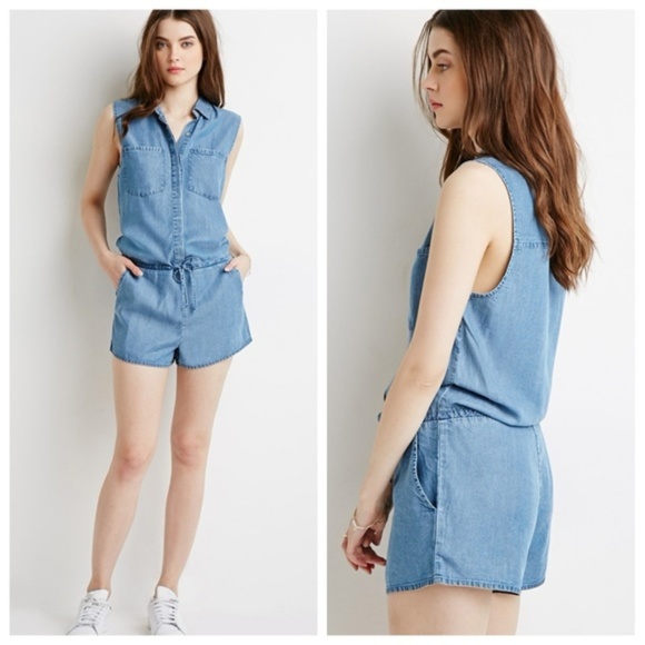 forever 21 denim jumper